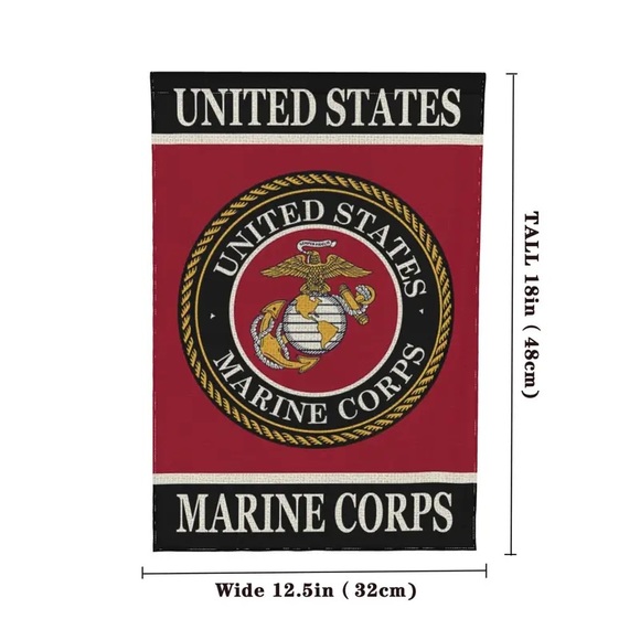 🇺🇸United States Marine Corps Support Our Troops Garden Flag! - Picture 7 of 10